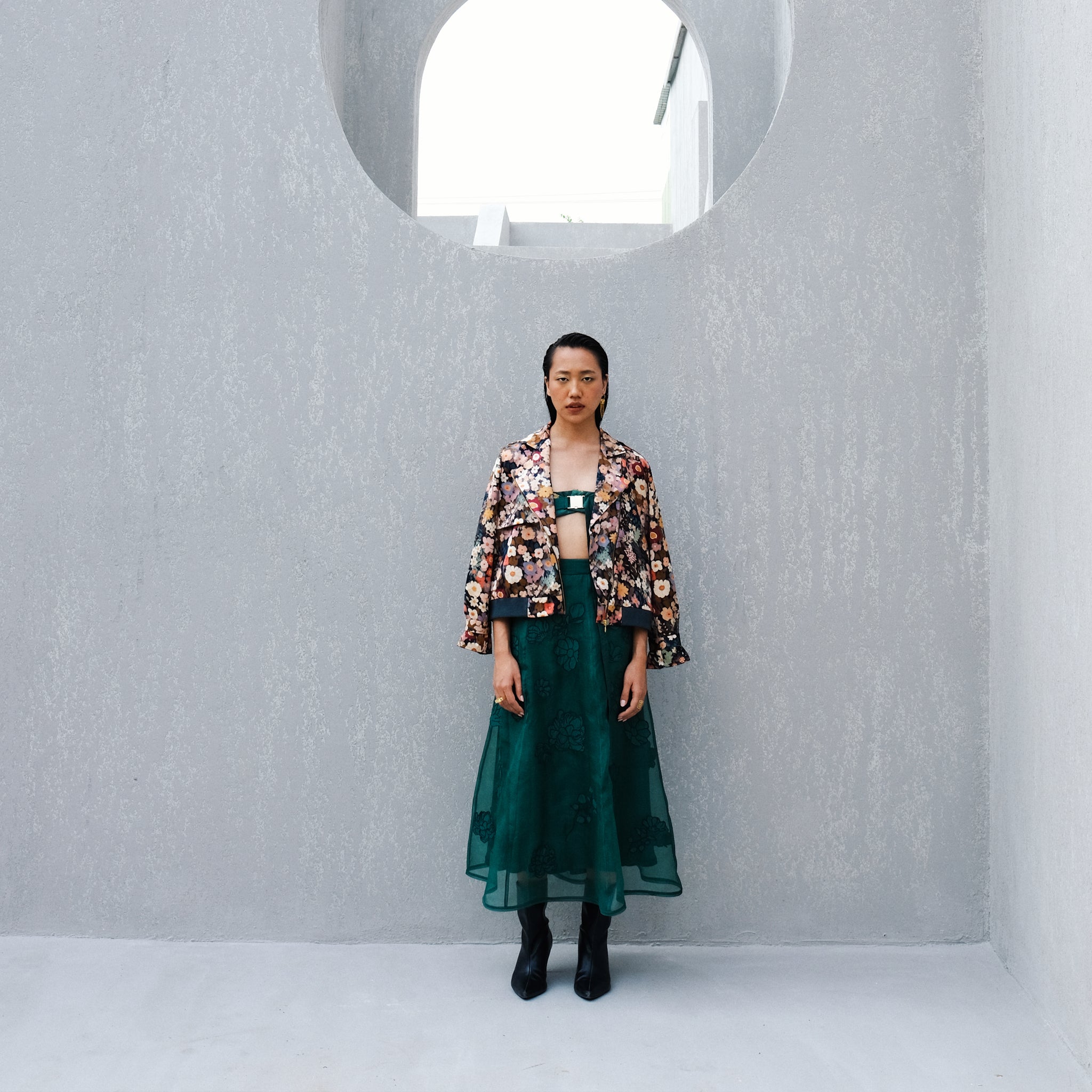 Riot Appliqued Organza Skirt