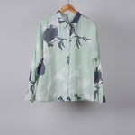 Load image into Gallery viewer, Mint and Grey Linen Shirt
