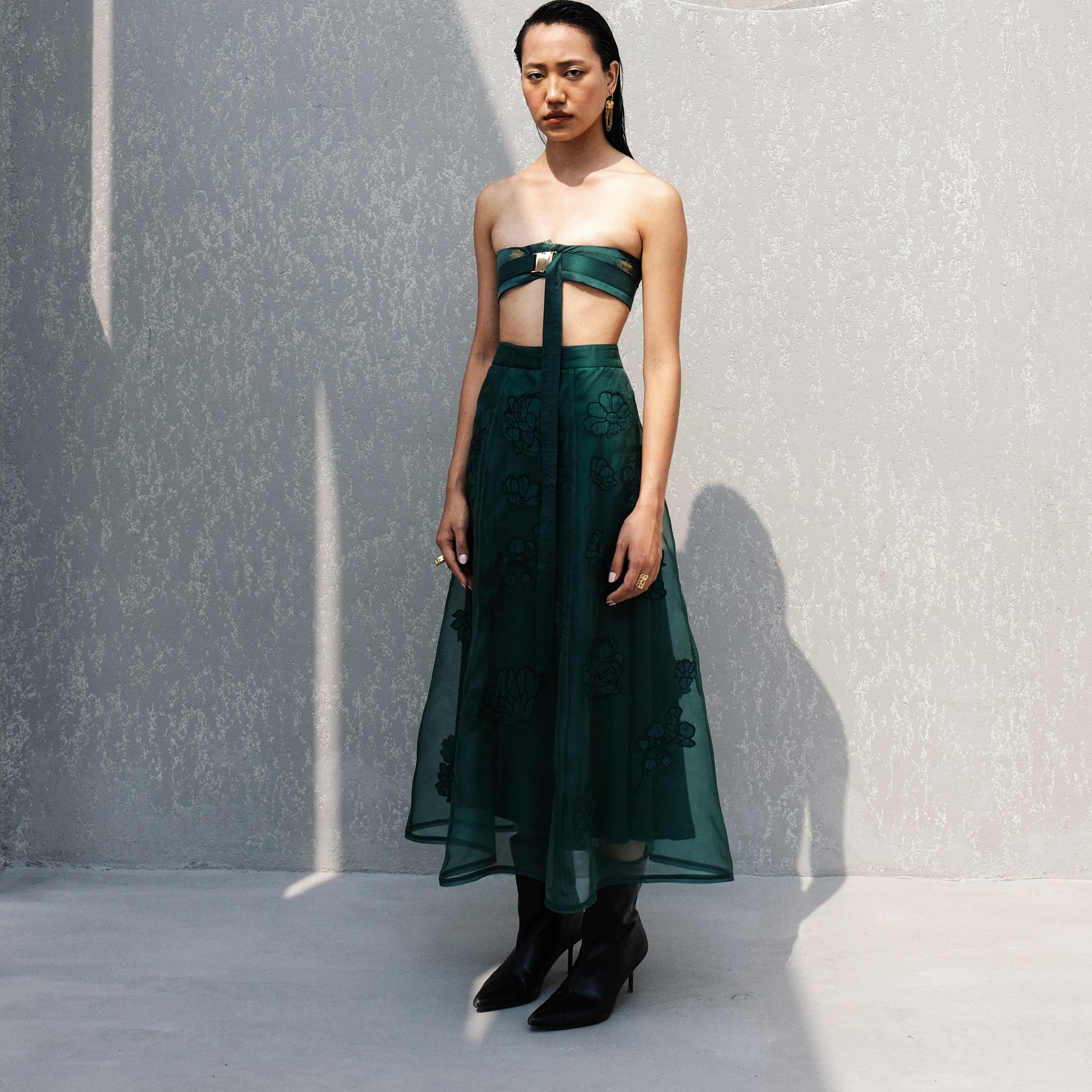 Riot Appliqued Organza Skirt