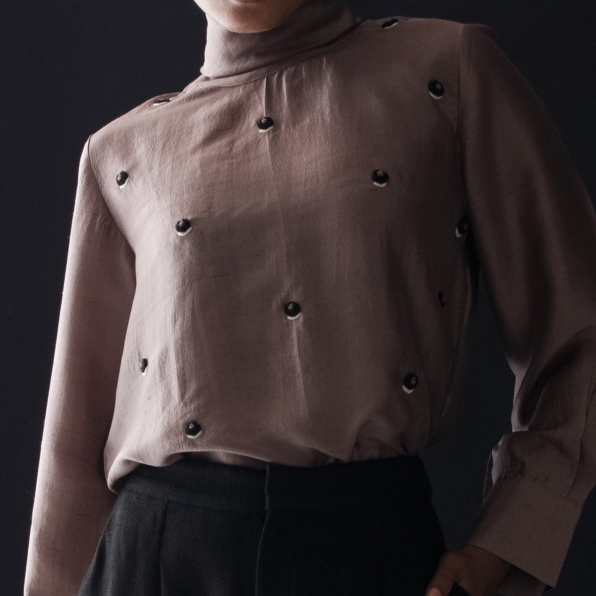 Lush Embroidered silk Top