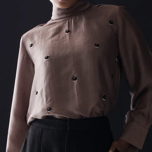 Lush Embroidered silk Top
