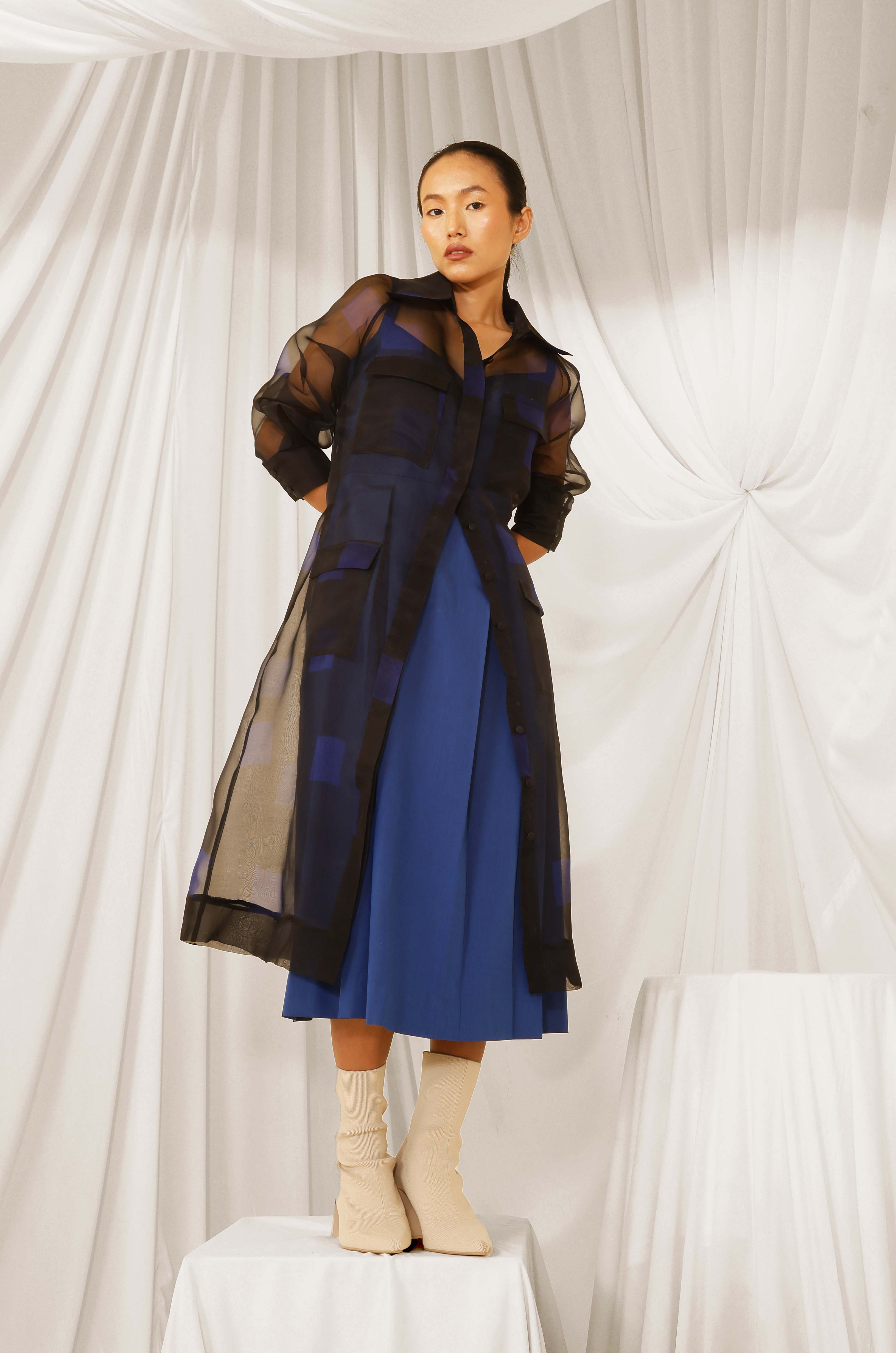 Inky Organza Long Shirt