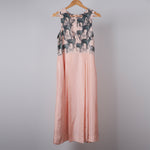 Load image into Gallery viewer, Peach reindeer print silk dress
