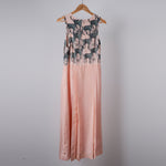 Load image into Gallery viewer, Peach reindeer print silk dress
