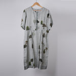 Load image into Gallery viewer, Mint tree print linen dress
