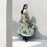 Load image into Gallery viewer, Tertulia Printed Silk Flared Dress
