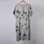 Load image into Gallery viewer, Mint tree print linen dress
