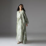 Load image into Gallery viewer, Mint and White Floral Tie-up Dress
