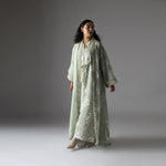Load image into Gallery viewer, Mint and White Floral Tie-up Dress
