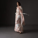Load image into Gallery viewer, White and Peach Abstract Knockout Dress

