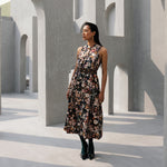 Load image into Gallery viewer, Posy Printed Silk Dress
