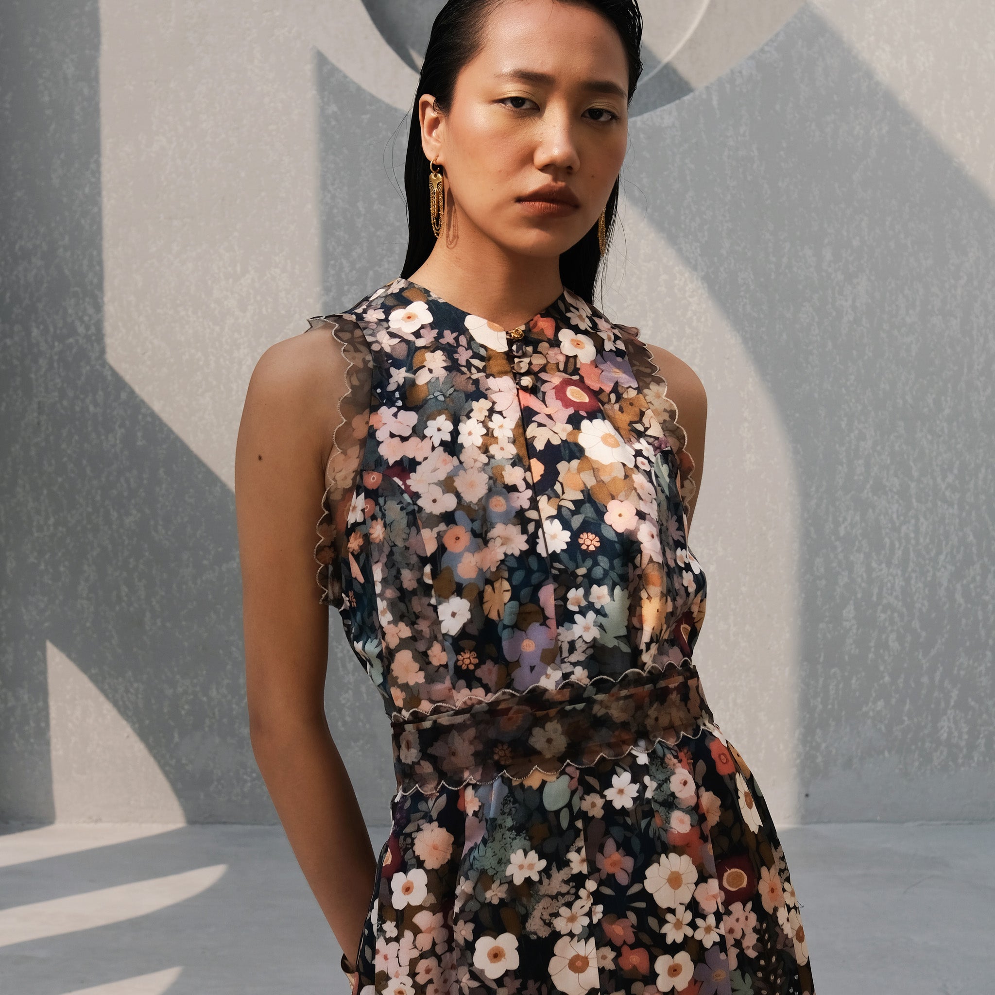 Posy Printed Silk Dress