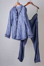 Load image into Gallery viewer, Denim printed top with solid pants Coordinated set
