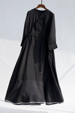 Load image into Gallery viewer, Black drawstring dress
