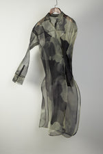 Load image into Gallery viewer, Black Paint Print Organza Shirt
