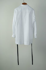Load image into Gallery viewer, White Small Square Embroidered Cotton Shirt
