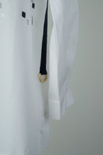 Load image into Gallery viewer, White Small Square Embroidered Cotton Shirt
