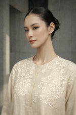 Load image into Gallery viewer, Off-White Bloomtone hand embroidered Dress
