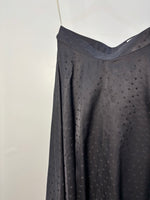 Load image into Gallery viewer, Black Silk Polka Skirt

