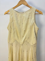 Load image into Gallery viewer, Cream Pintuck Dress with hand embroidery
