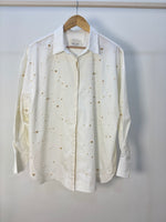 Load image into Gallery viewer, White Pearl Embroidery Shirt
