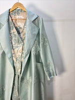 Load image into Gallery viewer, Aqua Embroidered Trench
