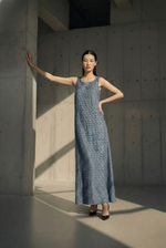 Load image into Gallery viewer, Teal Scallop Embroidered Dress
