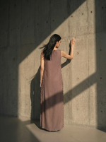 Load image into Gallery viewer, Dusty pink Scallop Embroidered Dress
