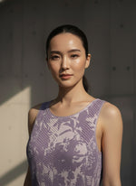 Load image into Gallery viewer, Mauve Floral Pintuck Dress
