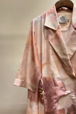 Load image into Gallery viewer, Peach Paint Print Trench Dress
