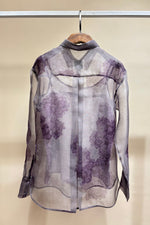 Load image into Gallery viewer, Mauve Clutter Print Organza Shirt Set
