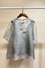 Load image into Gallery viewer, Solid Grey Organza Blouse
