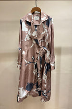 Load image into Gallery viewer, Beige Floral Printed Trench Dress
