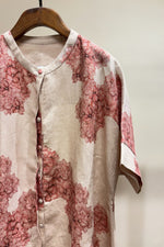 Load image into Gallery viewer, Beige and Rust Clutter Print  linen Top
