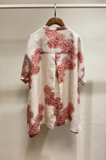 Load image into Gallery viewer, Beige and Rust Clutter Print  linen Top
