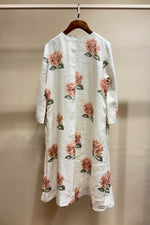 Load image into Gallery viewer, Peach Hydrangea Printed Dress
