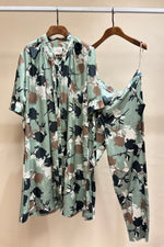 Load image into Gallery viewer, Mint Allover Floral Tunic Set
