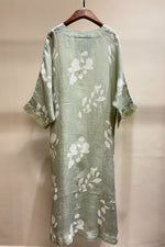 Load image into Gallery viewer, Mint and White Floral Tie-up Dress

