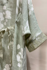 Load image into Gallery viewer, Mint and White Floral Tie-up Dress

