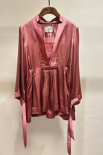 Load image into Gallery viewer, Pink silk blouse
