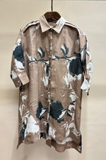Load image into Gallery viewer, Beige Floral Printed Long Shirt
