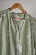 Load image into Gallery viewer, Mint And White Printed Tiered Dress
