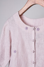 Load image into Gallery viewer, Mauve polka pants with embroidered top Coordinated set
