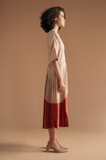Load image into Gallery viewer, Release Pleated Silk Dress
