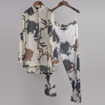 Load image into Gallery viewer, Off-white printed shirt with printed pants Coordinated set

