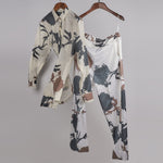 Load image into Gallery viewer, Off-white printed shirt with printed pants Coordinated set
