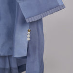 Load image into Gallery viewer, Shades of Blue solid shirt with printed pants Coordinated set
