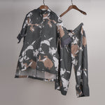 Load image into Gallery viewer, Black print on print Linen Co-ord Set
