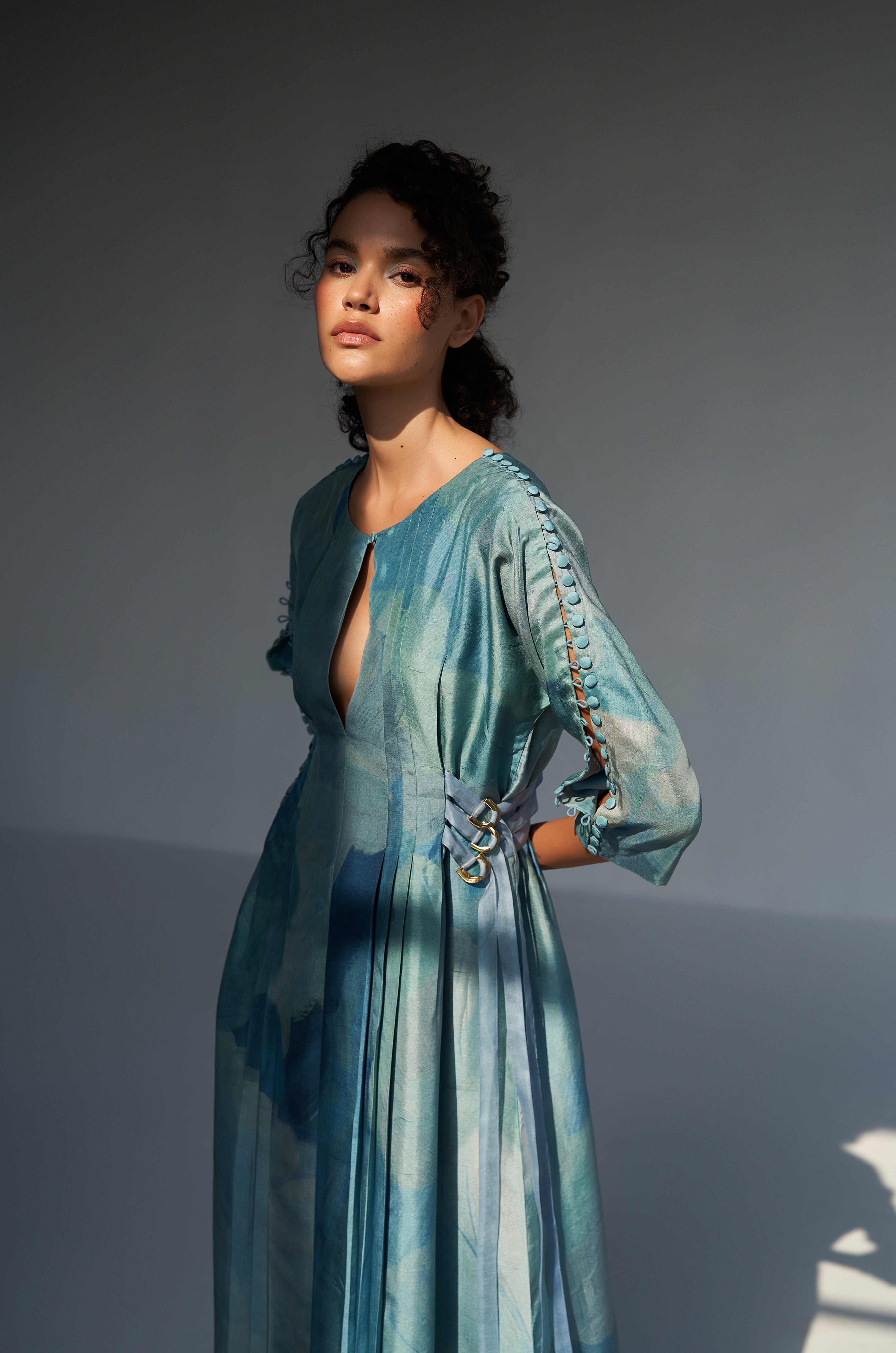 Heyday Silk Buckled Dress