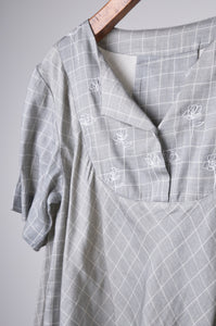 Grey printed top with printed pants Coordinated set